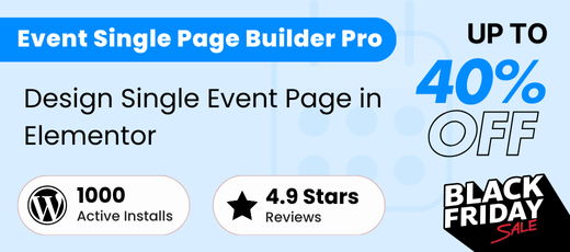 Events Single Page Builder Pro
