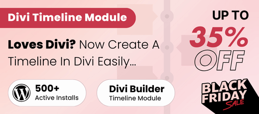 Blackfriday Divi Timeline